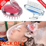 Head scalp message shampoo brush pack of 2