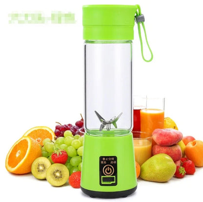 6-Blade Portable USB Juicer Blender – 380ml Rechargeable Mini Blender