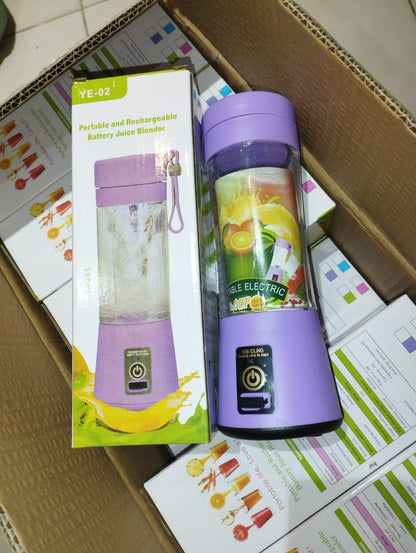 6-Blade Portable USB Juicer Blender – 380ml Rechargeable Mini Blender
