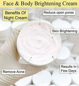 Whitening & brightening night cream -pcs of smooth texture for All skin types