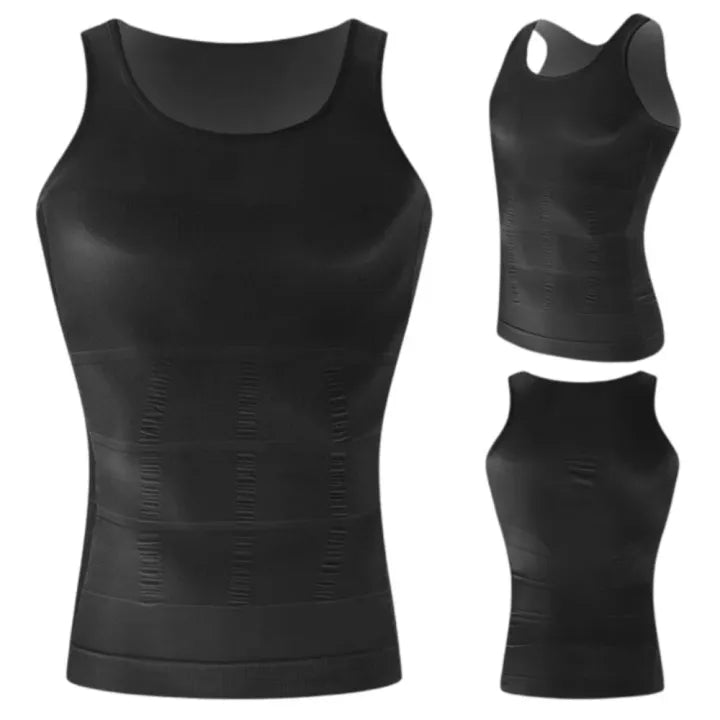 Slim n Lift Body Shaper Vest for Men (Black / White)